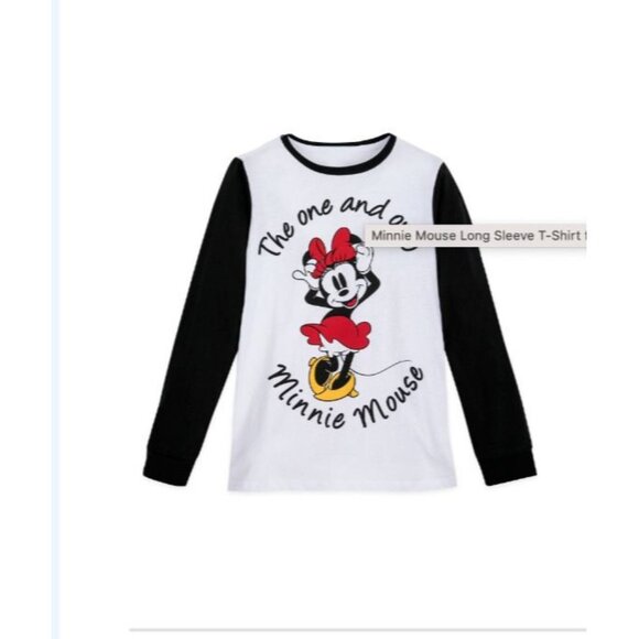 Disney Mickey Mouse & Minnie Mouse Long Sleeve Tee - Picture 1 of 5